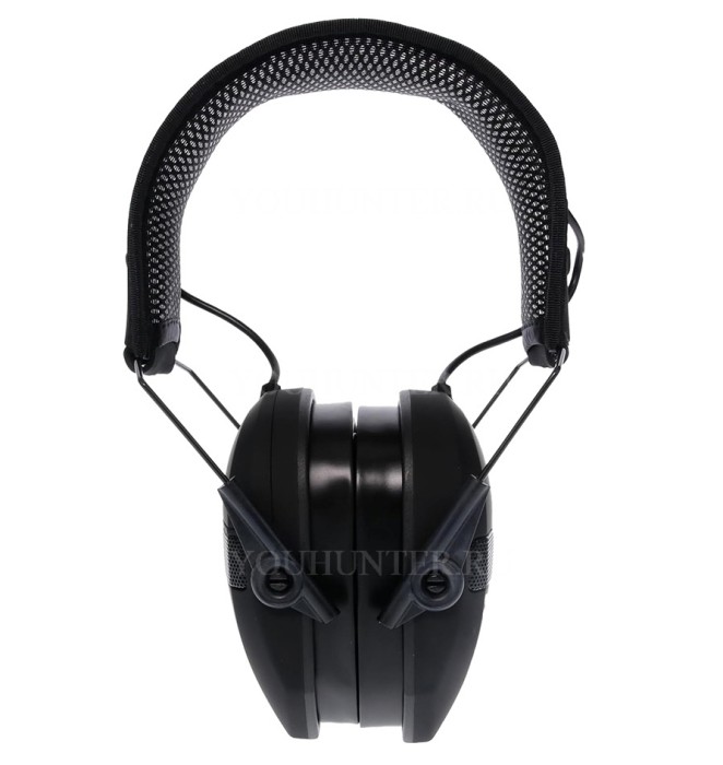 Наушники активные Walkers Razor Slim Electronic Muffs NRR 23dB оголовье экокожа / ткань чёрные