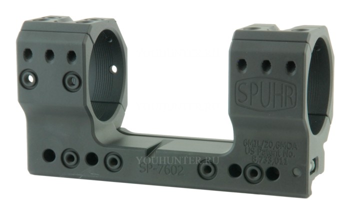 Кронштейн SPUHR кольца 40мм на Picatinny H38мм наклон 6MIL/20.6MOA (SP-7602)
