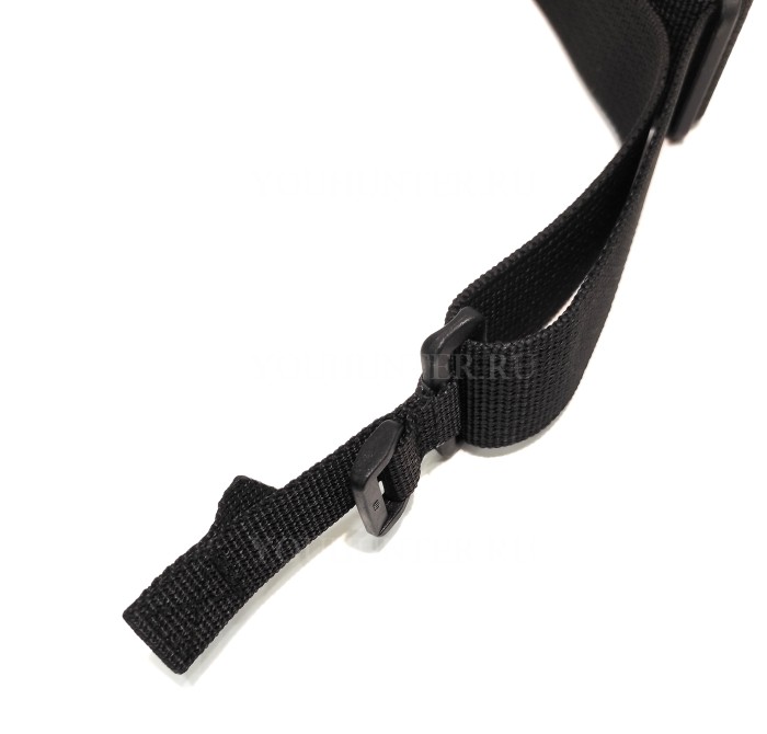 Трехточечный ремень ЗУБР-Стандарт для охотничьего ружья (Чёрный)