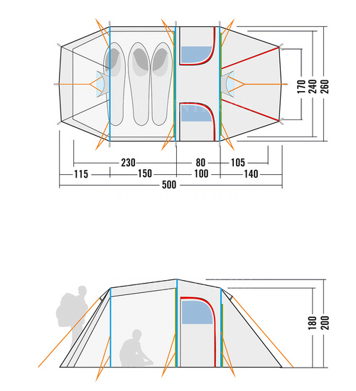 TATONKA Палатка FAMILY CAMP FAMILY CAMP light olive