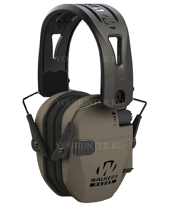 Наушники активные Walkers Razor Slim Tacti-Grip NRR 23dB оголовье силиконовое FDE