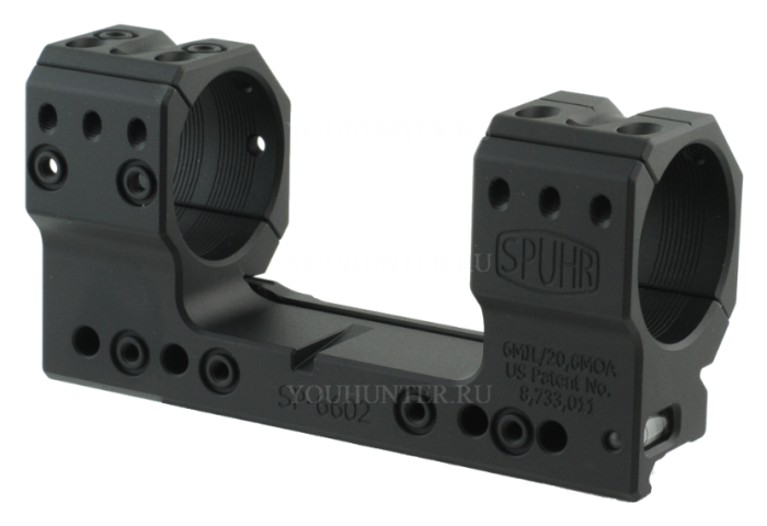 Тактический кронштейн SPUHR D36мм для установки на Picatinny, H38mm, наклон 6 MIL/20.6 MOA  (SP-6602)