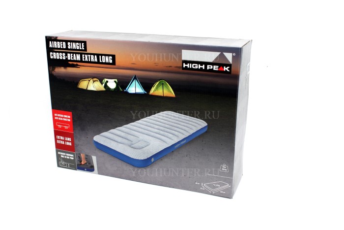 HIGH PEAK Матраc надувной Air bed Cross Beam Single Extra Long Air bed Cross Beam Single lightgrey/blue 195x75x20
