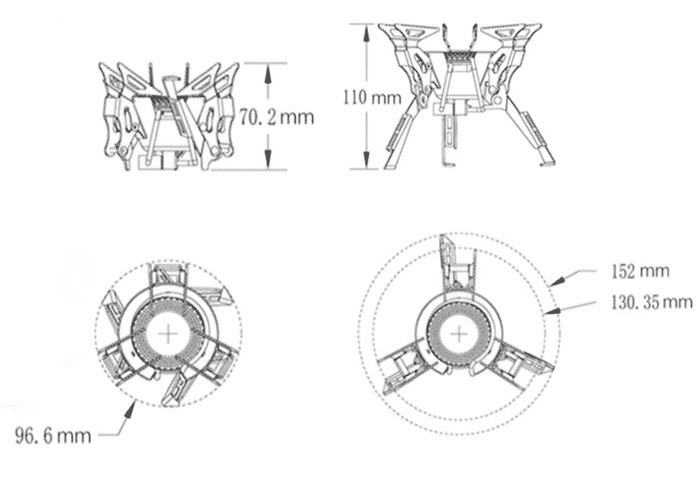 Газовая горелка FIRE-MAPLE FMS-100 со шлангом