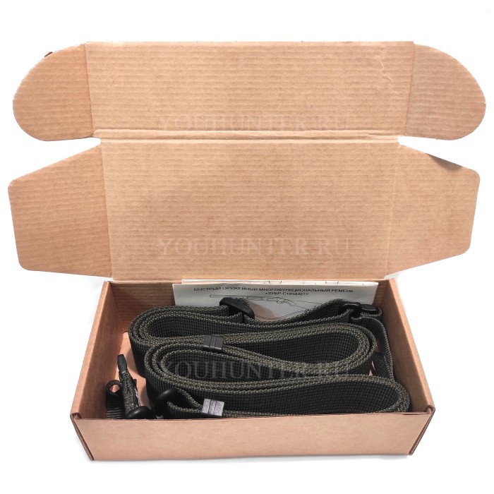 Трехточечный ремень ЗУБР-Стандарт для охотничьего ружья (Олива)