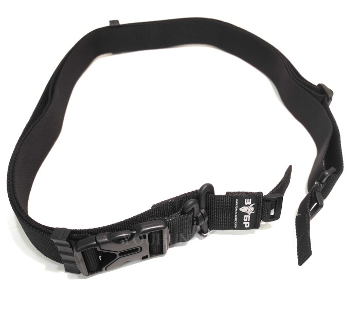 Трехточечный ремень ЗУБР-Блиц для охотничьего ружья (Чёрный)