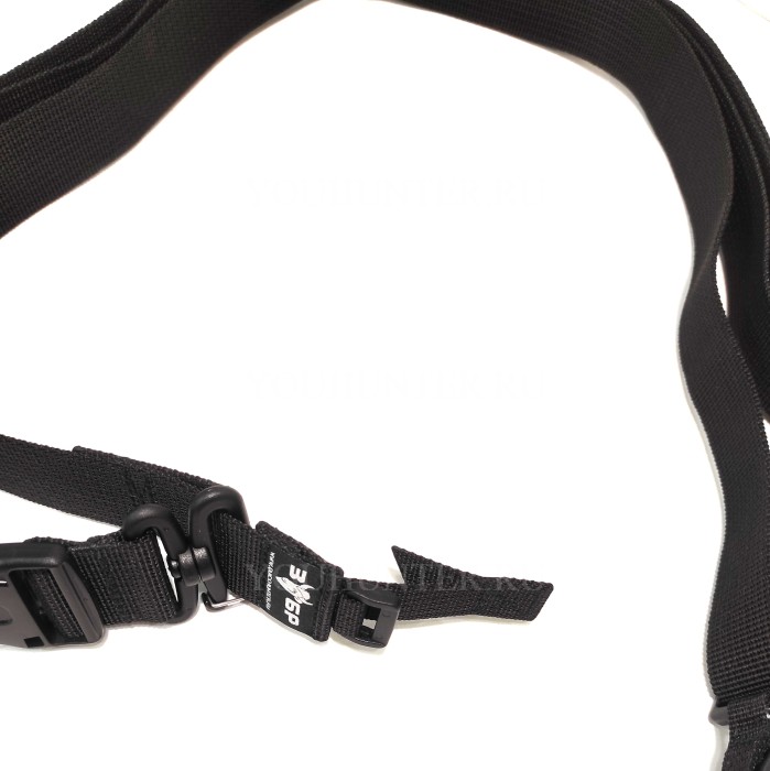 Трехточечный ремень ЗУБР-Блиц для охотничьего ружья (Чёрный)