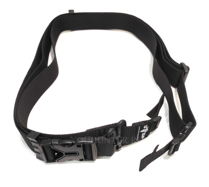 Трехточечный ремень ЗУБР-Блиц для охотничьего ружья (Чёрный)