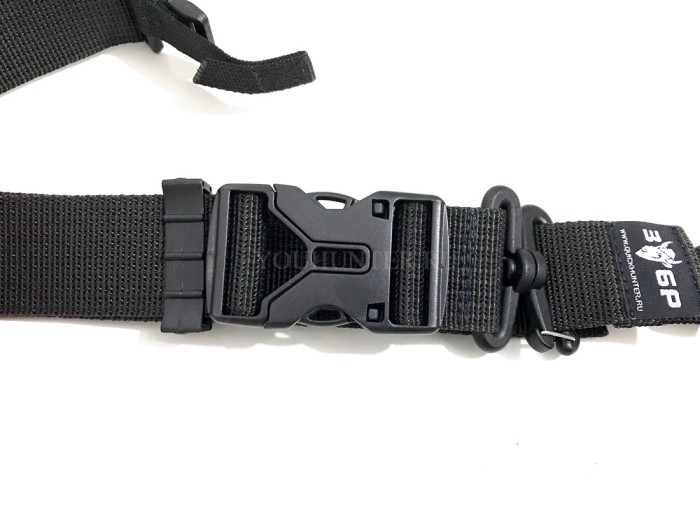 Трехточечный ремень ЗУБР-Блиц для охотничьего ружья (Чёрный)