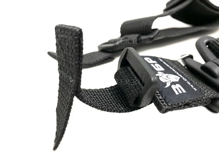 Трехточечный ремень ЗУБР-Блиц для охотничьего ружья (Чёрный)