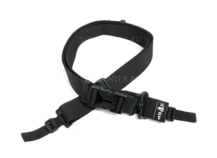 Трехточечный ремень ЗУБР-Блиц для охотничьего ружья (Чёрный)