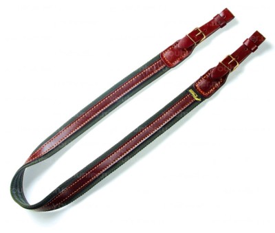 Ремень для ружья Vektor из полиамидной ленты шириной 35мм и кожаными накладками (Р-20)