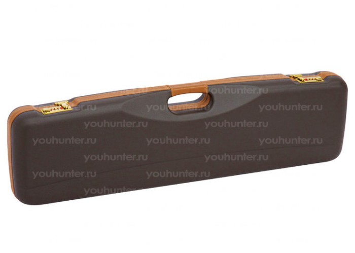 Кейс Negrini для гладкоствольного оружия ЛЮКС длина стволов до 940мм (95х22х7см) коричневый с кожаной отделкой
