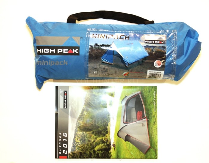 HIGH PEAK Палатка Minipack Minipack синий/серый 120х190 см