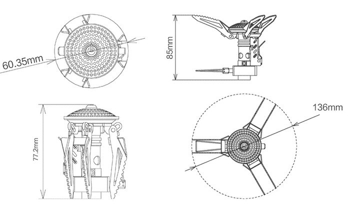Газовая горелка FIRE-MAPLE FMS-200 пьезоэлемент