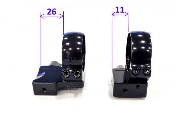 Кронштейн Rusan быстросъемный из 2-х частей 19мм (CZ550) на 26мм H20 055-19-26-20-R