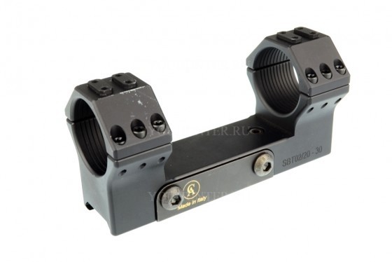 Небыстросъемный кронштейн Contessa Tactical на Weaver D30мм 20МОА с уровнем (SBTFX02/20)