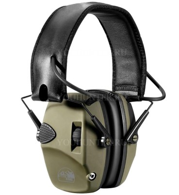 Наушники активные ShotTime 32 NRR 23dB экокожа Army Green