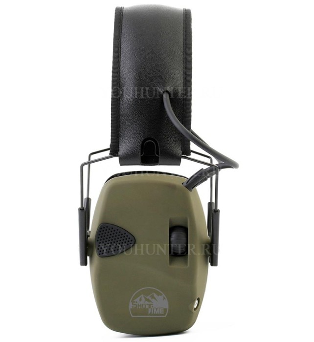 Наушники активные ShotTime 32 NRR 23dB экокожа Army Green
