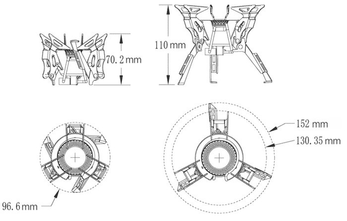 Газовая горелка FIRE-MAPLE KING KONG FMS-100T со шлангом