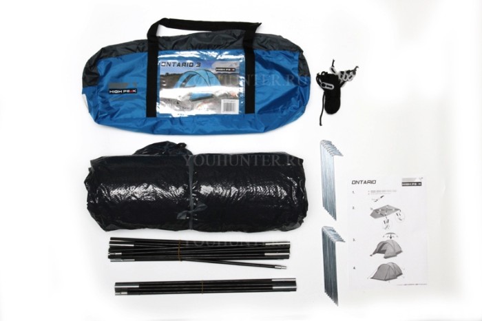 HIGH PEAK Палатка Ontario 3 Ontario 3 синий/тёмно-серый 305х180х120см