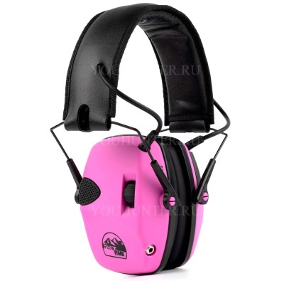 Наушники активные ShotTime 32 NRR 23dB экокожа Pink