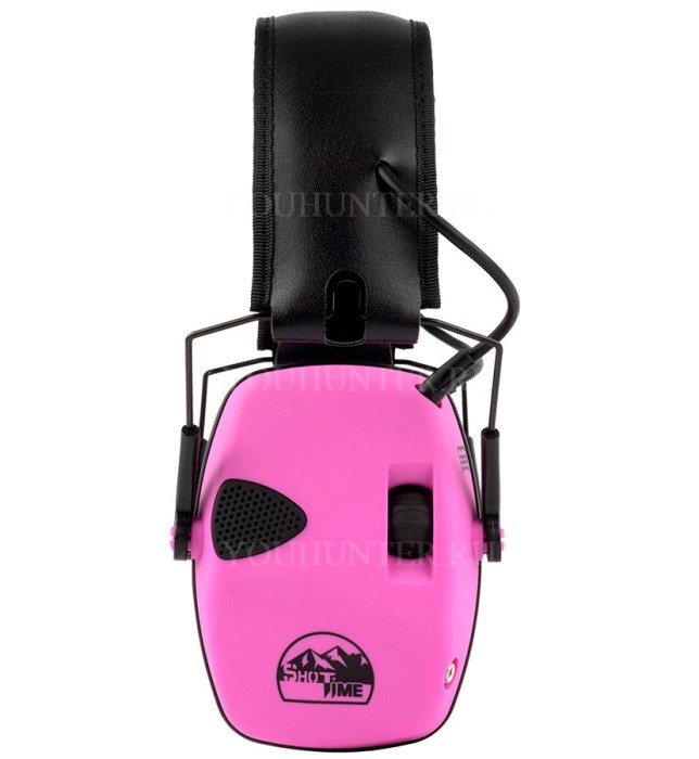 Наушники активные ShotTime 32 NRR 23dB экокожа Pink