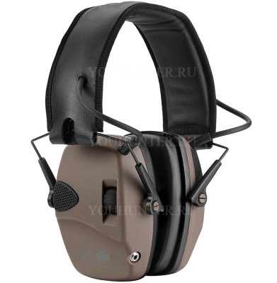 Наушники активные ShotTime 32 NRR 23dB экокожа Tan