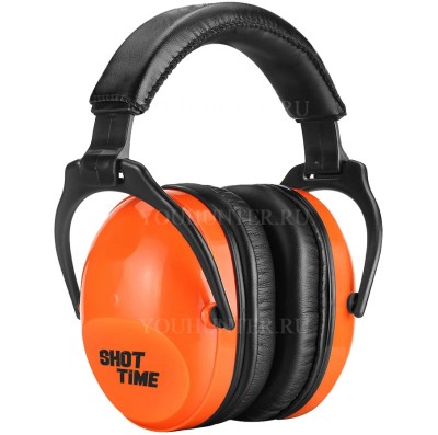 Наушники противошумные ShotTime 15 NRR 22dB экокожа+полиуретан оранжевые