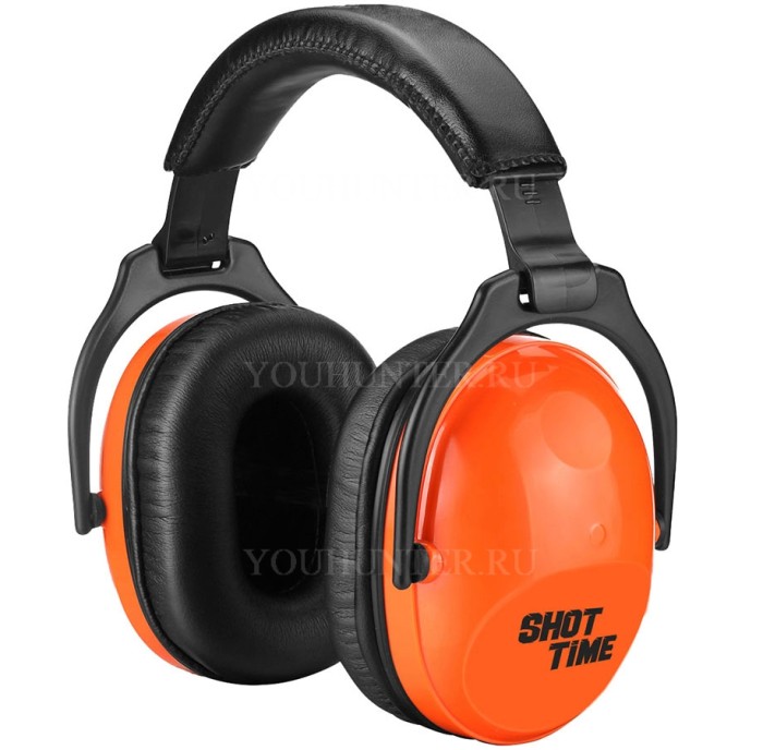 Наушники противошумные ShotTime 15 NRR 22dB экокожа+полиуретан оранжевые