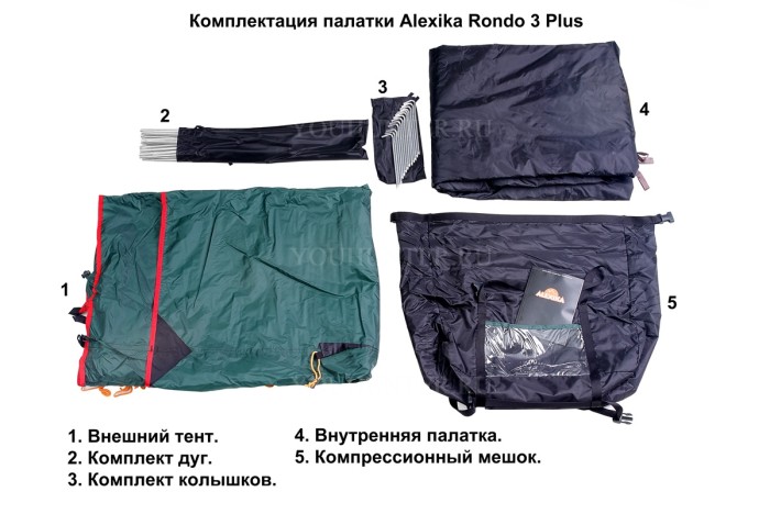 ALEXIKA Палатка RONDO 3 Plus Fib RONDO 3 Plus Fib green