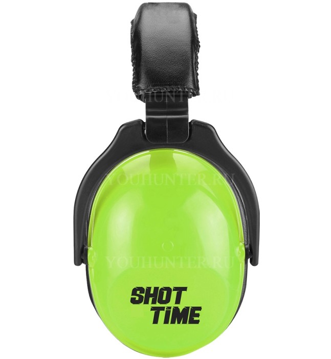Наушники противошумные ShotTime 15 NRR 22dB экокожа+полиуретан салатовые