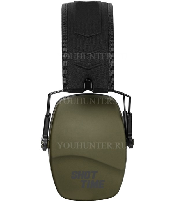 Наушники противошумные ShotTime 16 NRR 25dB экокожа+ткань Army Green