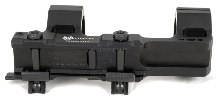 Быстросъемный кронштейн MAKpromont на Picatinny кольца 34мм BH=23 наклон 20MOA (53522-34218)
