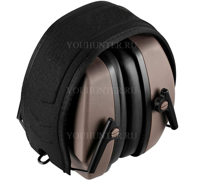 Наушники противошумные ShotTime 16 NRR 25dB экокожа+ткань Tan