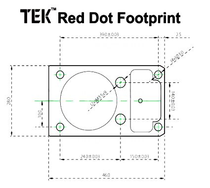 Кронштейн JAGT DUCK на вентилируемую планку для коллиматоров Docter / Noblex / Vector Optics / Remington