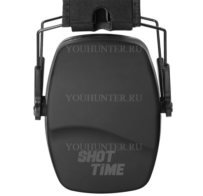 Наушники противошумные ShotTime 16 NRR 25dB экокожа+ткань чёрные