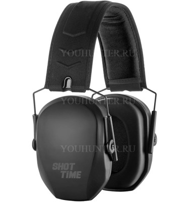 Наушники противошумные ShotTime 18 экокожа+ткань чёрные