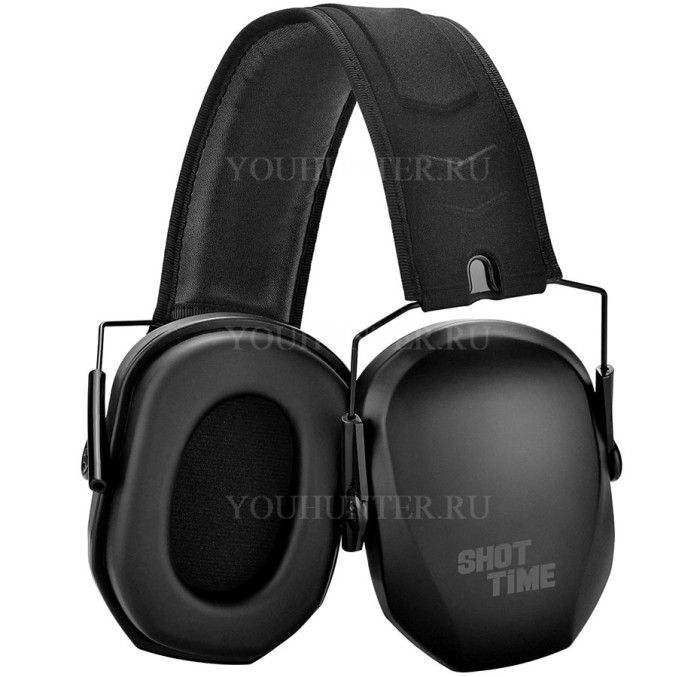 Наушники противошумные ShotTime 18 экокожа+ткань чёрные