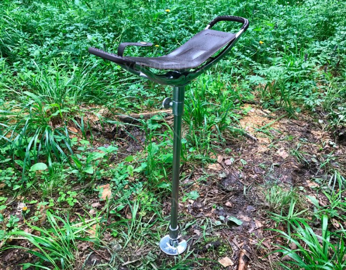 Стул-сидушка трость CANNES K54 для загонных охот (метал/кожа)