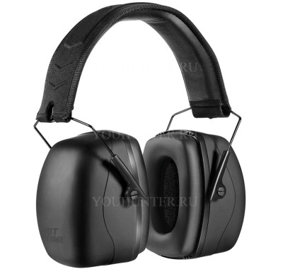Наушники противошумные ShotTime 28 NRR 28dB экокожа+ткань чёрные