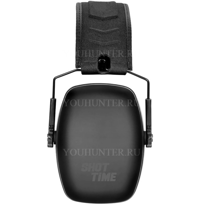 Наушники противошумные ShotTime 28 NRR 28dB экокожа+ткань чёрные