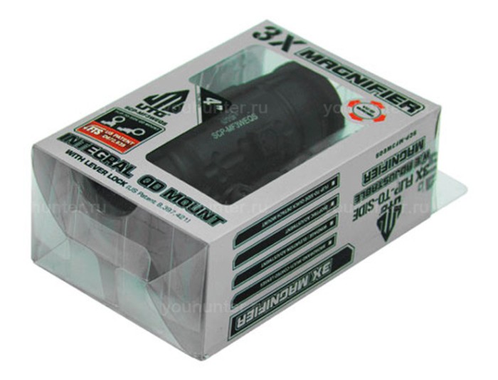 Оптический увеличитель Leapers UTG 3X с быстросъемным-откидным кронштейном