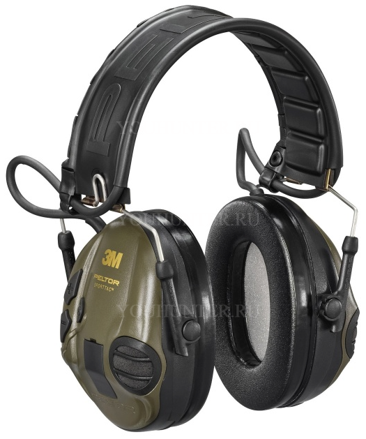 Наушники активные 3МPELTORSportTac Hunting,SNR 26db, аудиовход J22, в комп. оранжевая и зелёная сменные чашки
