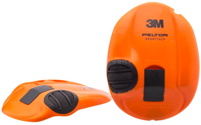 Наушники активные 3МPELTORSportTac Hunting,SNR 26db, аудиовход J22, в комп. оранжевая и зелёная сменные чашки