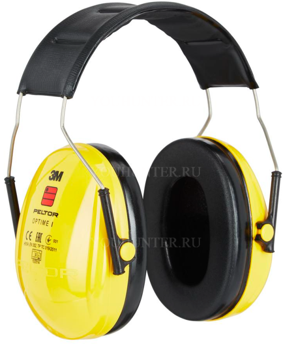 Наушники противошумные 3МPELTOR Optime I, SNR 27db,нескладное оголовье, жёлтые