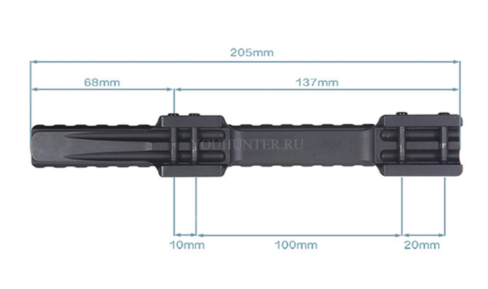 Планка Contessa на Weaver Sabatti Saphire удлиненная (PH66-NV) сталь