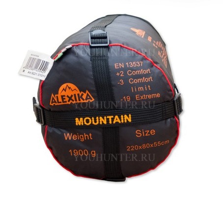 ALEXIKA Мешок спальный MOUNTAIN Wide MOUNTAIN Wide зеленый правый