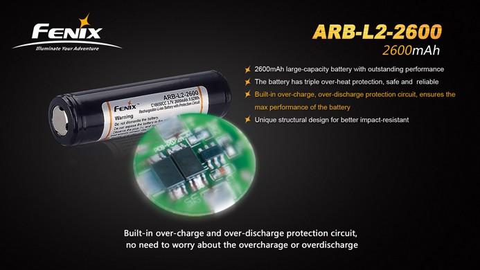 Аккумулятор Fenix ARB-L2 18650 Li-ion (2600 mAh)