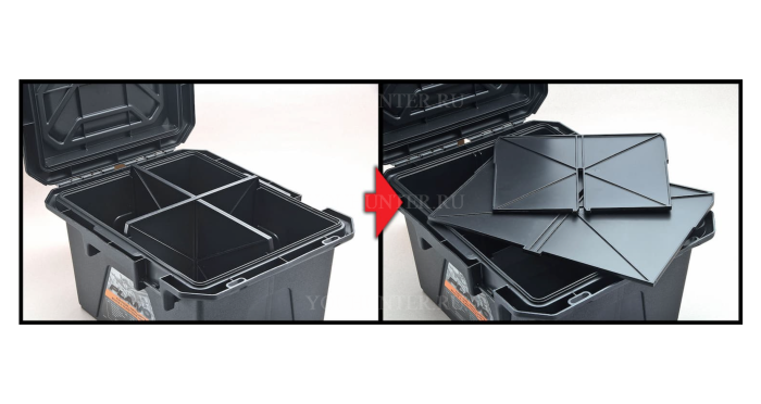 Ящик Plano для патронов тактический, 2 съёмных разделителя, р-р 31,3х23,7х21,6см